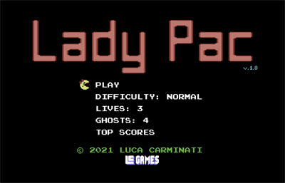 Lady Pac - Screenshot - Game Title Image