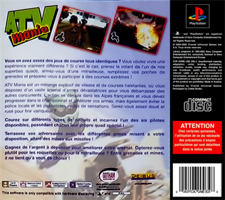 ATV Mania - Box - Back Image