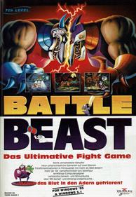 Battle Beast: The Ultimate Fight Game - Advertisement Flyer - Front Image