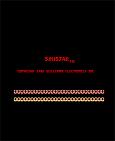 Sinistar - Screenshot - Game Title Image