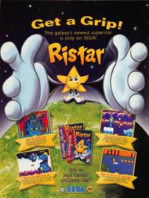 Ristar - Advertisement Flyer - Front Image