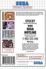 Sonic the Hedgehog Spinball - Box - Back Image