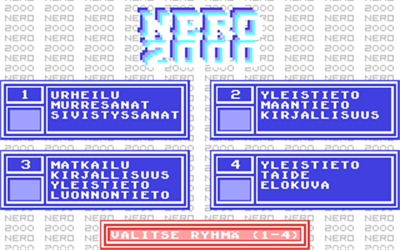 Nero 2000 - Screenshot - Game Select