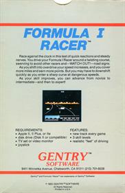 Formula 1 Racer - Box - Back Image
