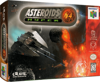 Asteroids Hyper 64 - Box - 3D Image
