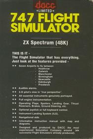 747 Flight Simulator - Box - Back Image