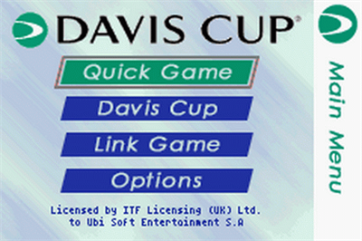 Davis Cup Tennis - Screenshot - Game Select