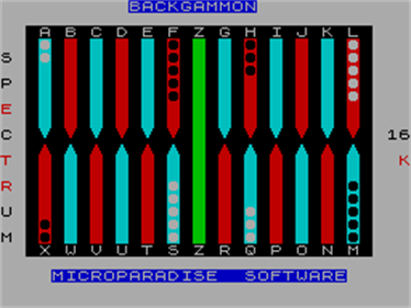Backgammon (Hewson Consultants) - Screenshot - Game Title Image