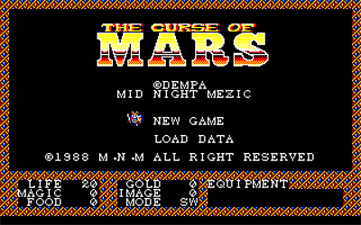 The Curse of Mars - Screenshot - Game Title Image