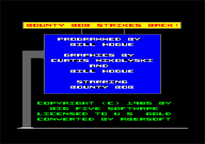 Bounty Bob Strikes Back! - Screenshot - Game Title Image