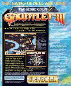 Gauntlet III: The Final Quest - Box - Back
