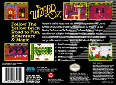 The Wizard of Oz - Box - Back Image