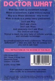Doctor What! - Box - Back Image