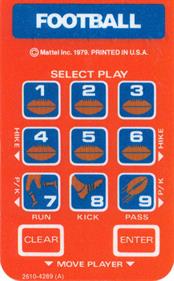 NFL Football - Arcade - Control Panel Image