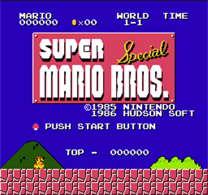 Super Mario Bros. Special X1 - Screenshot - Game Title Image