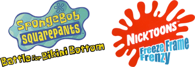 2 Games in 1: SpongeBob SquarePants: Battle for Bikini Bottom / Nicktoons: Freeze Frame Frenzy - Clear Logo Image