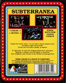 Subterranea - Box - Back Image