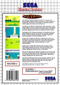 Taz-Mania - Box - Back Image