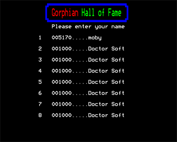 Gorph - Screenshot - High Scores Image