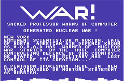 Nuclearwar Games - Screenshot - Game Title Image