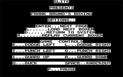 Frank Bruno's Boxing - Screenshot - Game Title Image