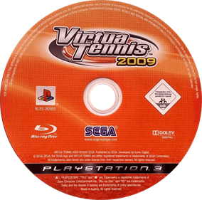 Virtua Tennis 2009 - Disc Image