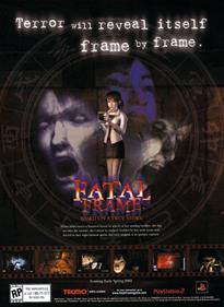 Fatal Frame - Advertisement Flyer - Front Image
