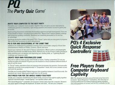 PQ: The Party Quiz Game - Box - Back Image