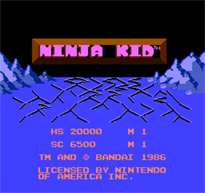 Ninja Kid - Screenshot - Game Title Image