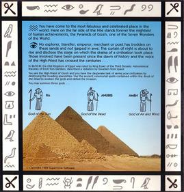 Pharaoh III - Box - Back Image