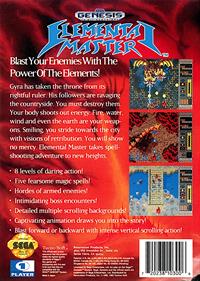 Elemental Master - Box - Back Image