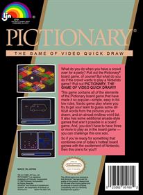 Pictionary: The Game of Video Quick Draw - Box - Back Image