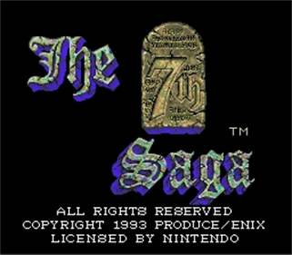 The 7th Saga Redux - Screenshot - Game Title Image