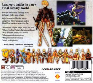 Final Fantasy Tactics - Box - Back Image