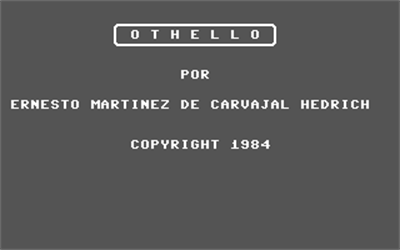 Othello (Microelectronica) - Screenshot - Game Title Image