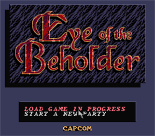 Advanced Dungeons & Dragons: Eye of the Beholder - Screenshot - Game Title Image