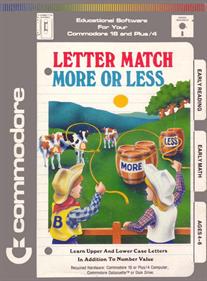 Letter Match / More or Less - Box - Front Image