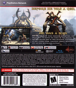 God of War: Ascension - Box - Back Image