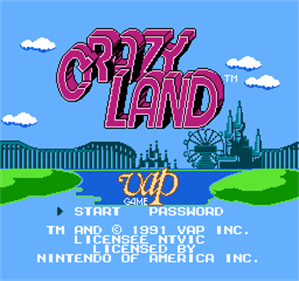 Crazyland! The Ride Of Your Life! - Screenshot - Game Title Image