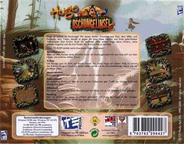 Hugo: Jungle Island 2 - Box - Back Image