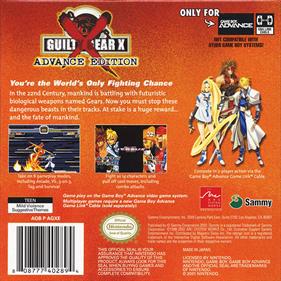 Guilty Gear X: Advance Edition - Box - Back Image