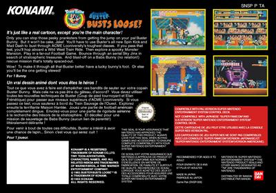 Tiny Toon Adventures: Buster Busts Loose! - Box - Back Image