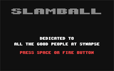Slamball - Screenshot - Game Title Image