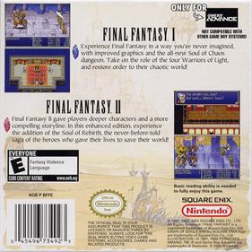 Final Fantasy I & II: Dawn of Souls - Box - Back Image