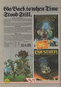 Questron: A Fantasy Adventure Game - Advertisement Flyer - Front Image
