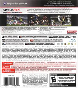 PES 2012: Pro Evolution Soccer - Box - Back Image