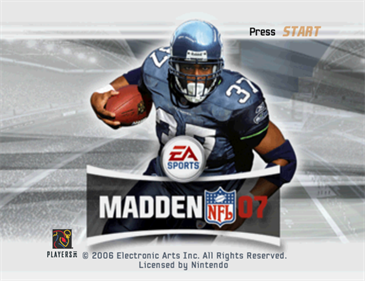 Madden NFL 07 - Screenshot - Game Title Image