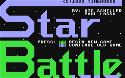 Star Battle (Timeworks) - Screenshot - Game Title Image