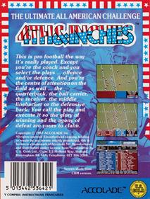 4th & Inches - Box - Back Image
