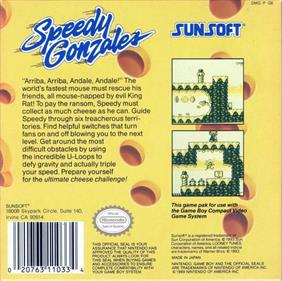 Speedy Gonzales - Box - Back Image